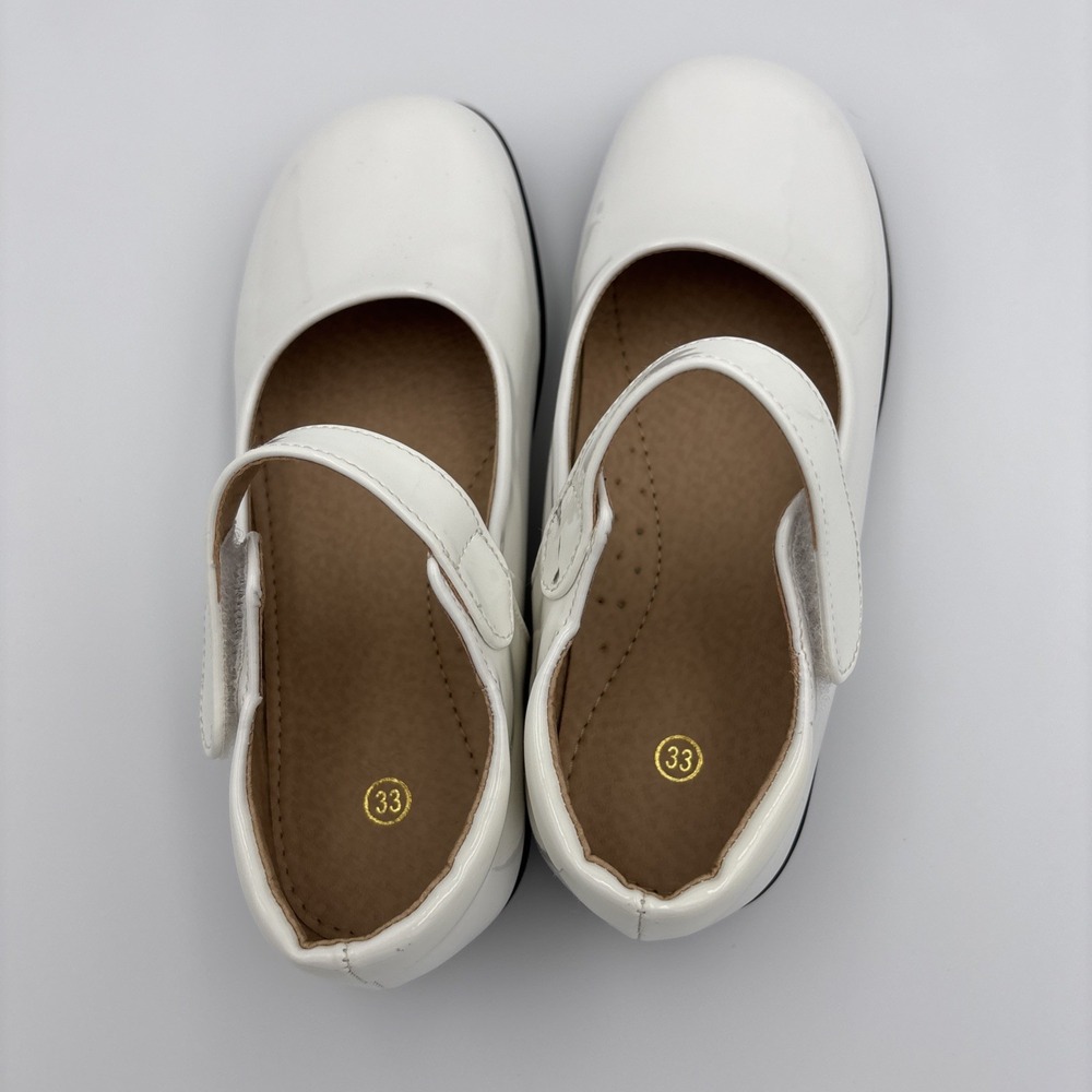 Girls Kids 2.5 /33 EUR Wedding Formal Dress School Mary Jane Patton Leather Shoe - Picture 5 of 13